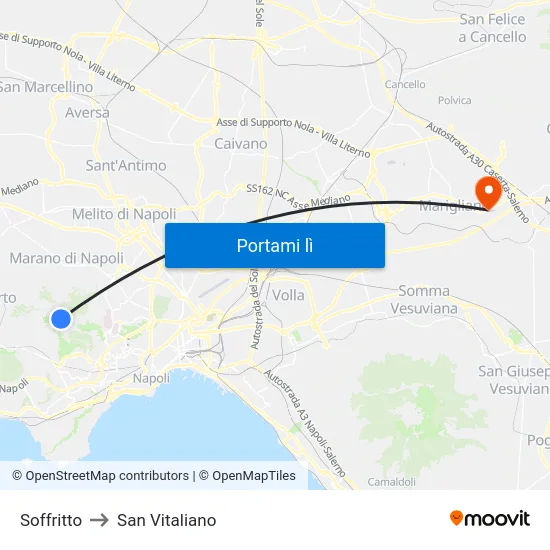 Soffritto to San Vitaliano map