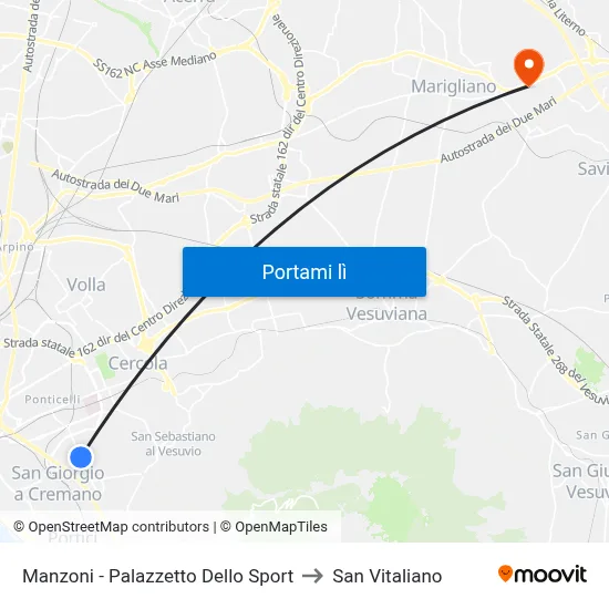 Manzoni - Palazzetto Dello Sport to San Vitaliano map