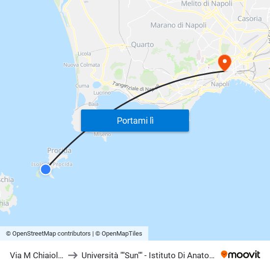 Via M  Chiaiolella   Galeone to Università ""Sun"" - Istituto Di Anatomia Patologica ""L.Armanni"" map