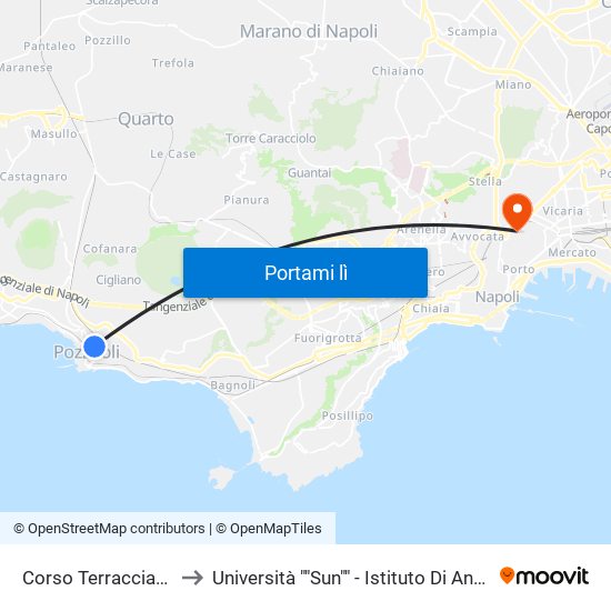 Corso Terracciano - Rif. Anfiteatro to Università ""Sun"" - Istituto Di Anatomia Patologica ""L.Armanni"" map