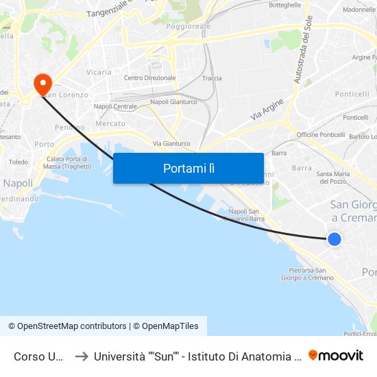 Corso Umberto I to Università ""Sun"" - Istituto Di Anatomia Patologica ""L.Armanni"" map