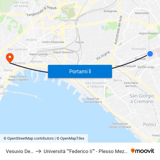 Vesuvio De Meis to Università ""Federico Ii"" - Plesso Mezzocannone 16 map