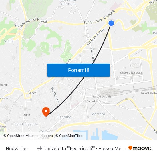 Nuova Del Campo to Università ""Federico Ii"" - Plesso Mezzocannone 16 map