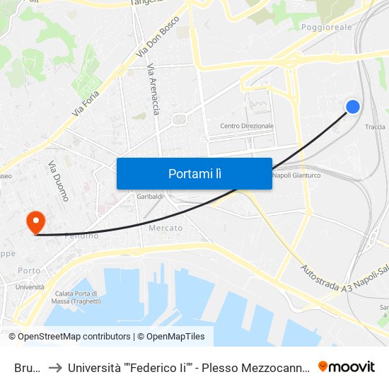 Bruno to Università ""Federico Ii"" - Plesso Mezzocannone 16 map