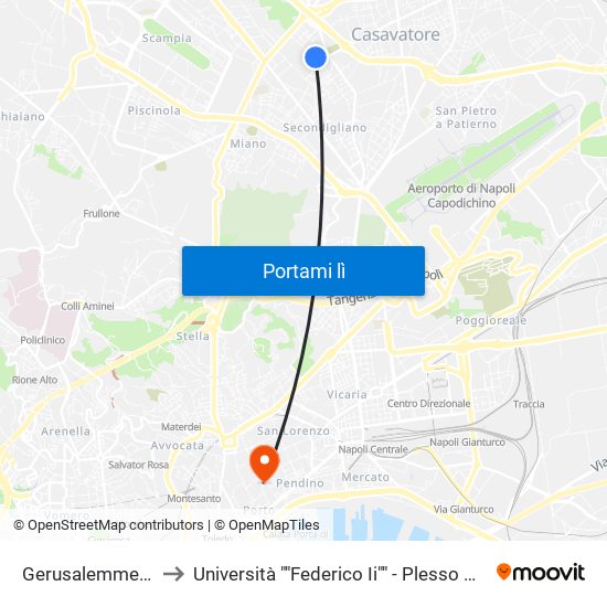 Gerusalemme Liberata to Università ""Federico Ii"" - Plesso Mezzocannone 16 map