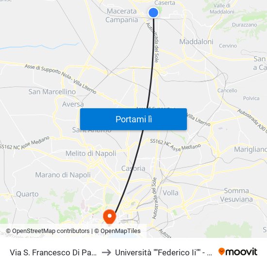 Via S. Francesco Di Paola (Ospedale Militare) to Università ""Federico Ii"" - Plesso Mezzocannone 16 map