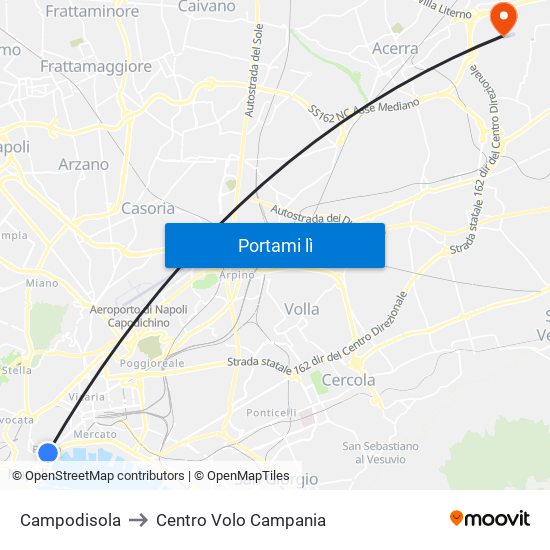 Campodisola to Centro Volo Campania map