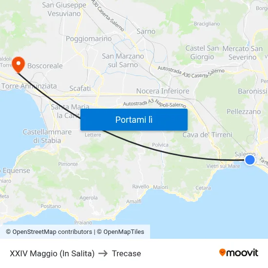 XXIV Maggio  (In Salita) to Trecase map