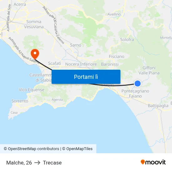 Malche, 26 to Trecase map