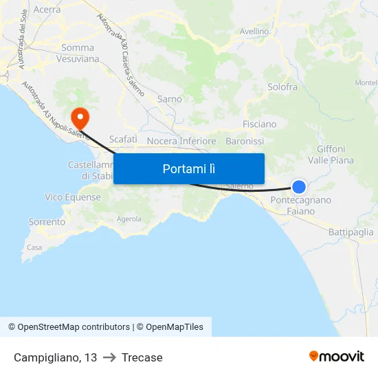 Campigliano, 13 to Trecase map
