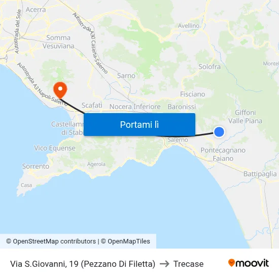 Via S.Giovanni, 19 (Pezzano Di Filetta) to Trecase map