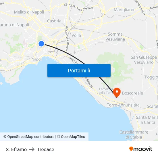 S. Eframo to Trecase map