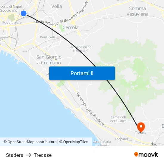 Stadera to Trecase map
