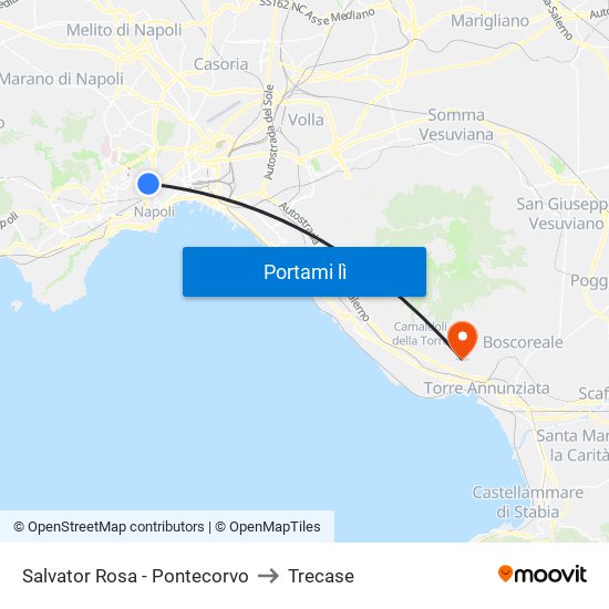 Salvator Rosa - Pontecorvo to Trecase map