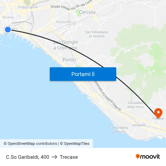 C.So Garibaldi, 400 to Trecase map