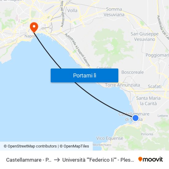 Castellammare - P.za Matteotti to Università ""Federico Ii"" - Plesso Mezzocannone 4 map