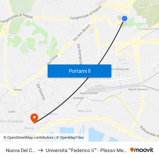 Nuova Del Campo to Università ""Federico Ii"" - Plesso Mezzocannone 4 map