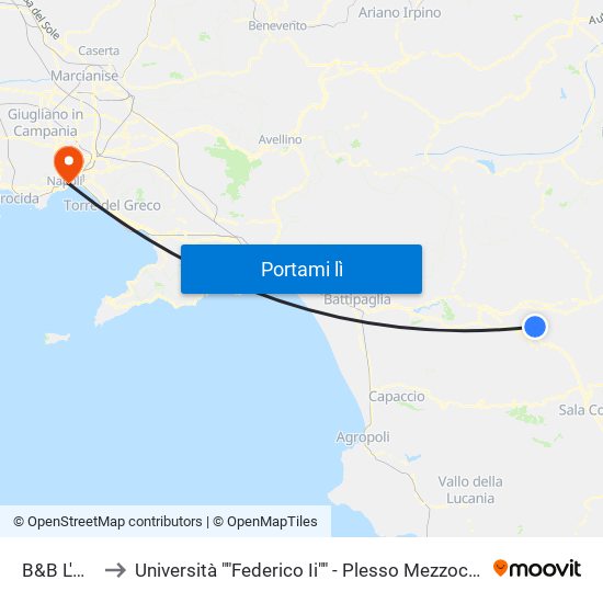 B&B L'Oasi to Università ""Federico Ii"" - Plesso Mezzocannone 4 map