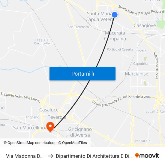 Via Madonna Delle Grazie to Dipartimento Di Architettura E Disegno Industriale map