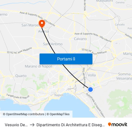 Vesuvio De Meis to Dipartimento Di Architettura E Disegno Industriale map