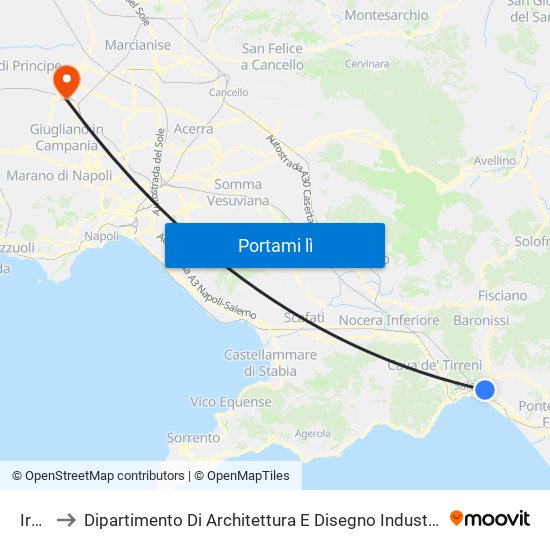 Irno to Dipartimento Di Architettura E Disegno Industriale map