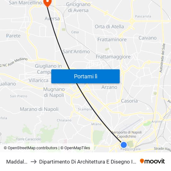 Maddalena to Dipartimento Di Architettura E Disegno Industriale map