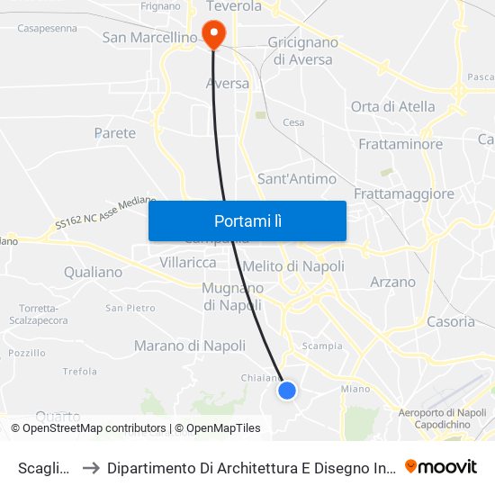 Scaglione to Dipartimento Di Architettura E Disegno Industriale map