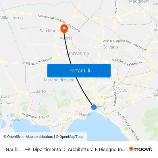 Garibaldi to Dipartimento Di Architettura E Disegno Industriale map