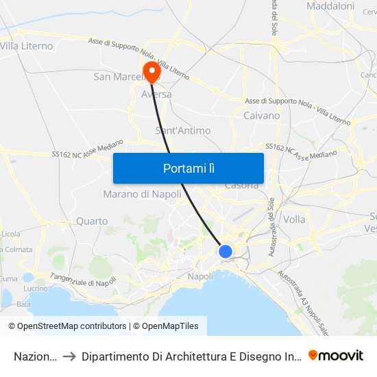 Nazionale to Dipartimento Di Architettura E Disegno Industriale map