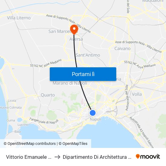 Vittorio Emanuele II - Via Mazzini to Dipartimento Di Architettura E Disegno Industriale map