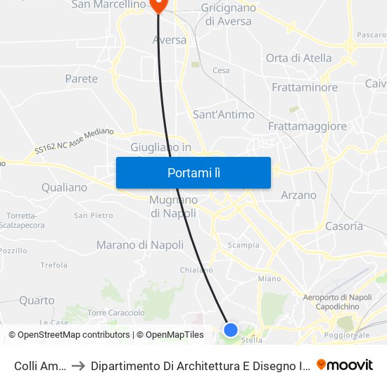 Colli Aminei to Dipartimento Di Architettura E Disegno Industriale map