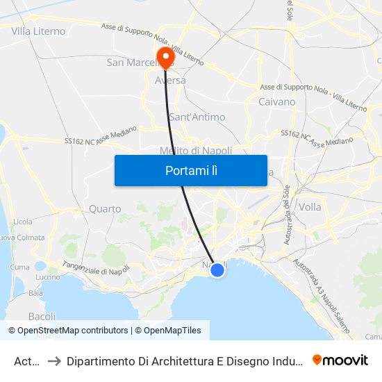 Acton to Dipartimento Di Architettura E Disegno Industriale map