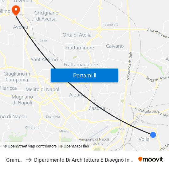 Gramsci to Dipartimento Di Architettura E Disegno Industriale map