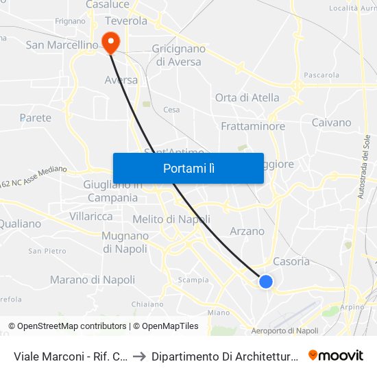 Viale Marconi - Rif. Civico N° 147/151 to Dipartimento Di Architettura E Disegno Industriale map