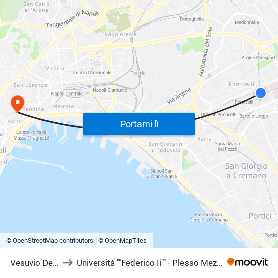 Vesuvio De Meis to Università ""Federico Ii"" - Plesso Mezzocannone 8 map