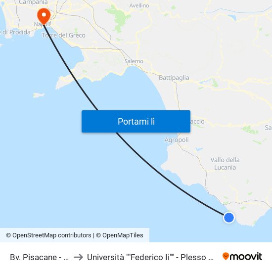 Bv. Pisacane - S. Maria to Università ""Federico Ii"" - Plesso Mezzocannone 8 map