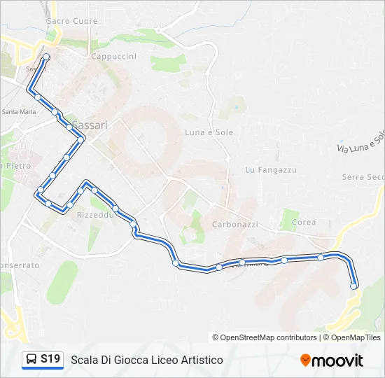 S19 Bus Line Map