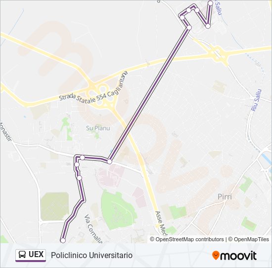 UEX bus Line Map