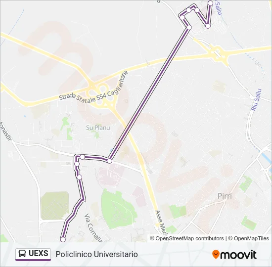 UEXS Bus Line Map