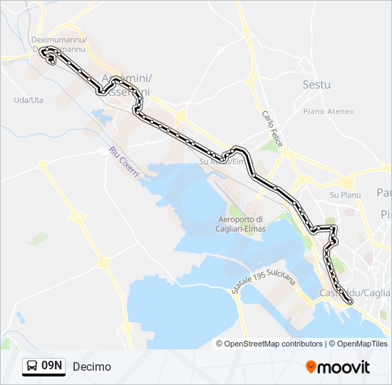 09N bus Line Map