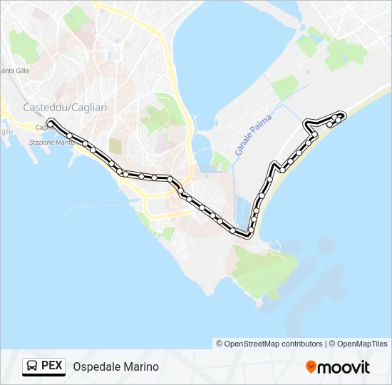 PEX Bus Line Map