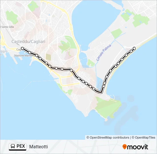 PEX Bus Line Map