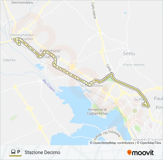 P Bus Line Map