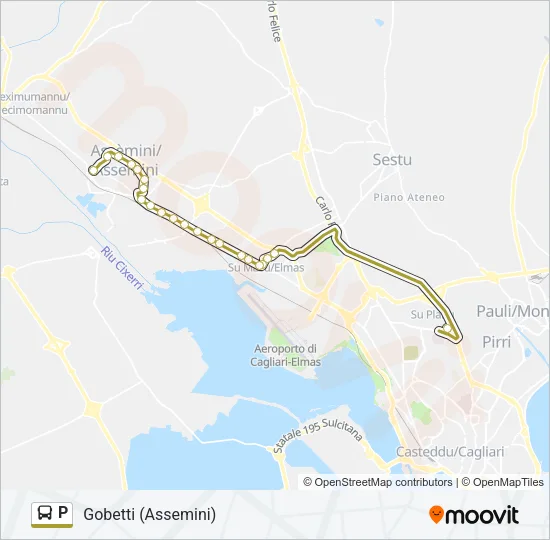 P Bus Line Map