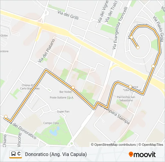 C Bus Line Map