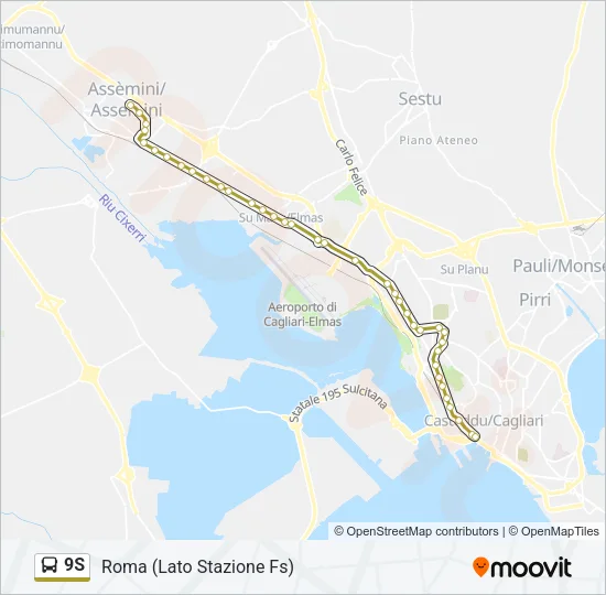 9S Bus Line Map