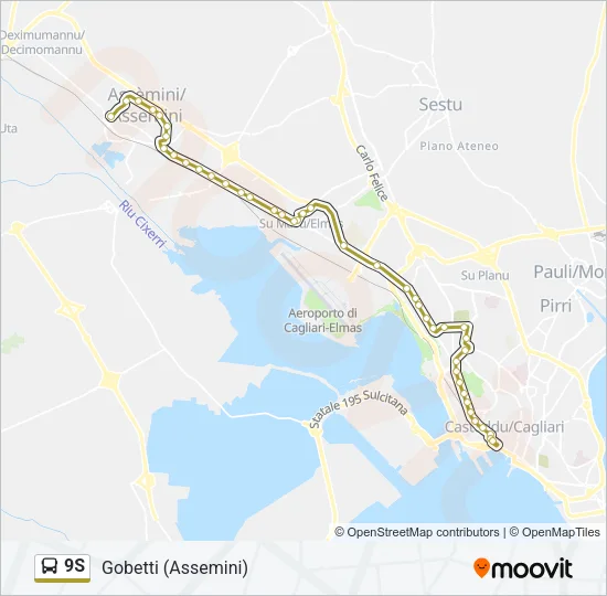9S Bus Line Map