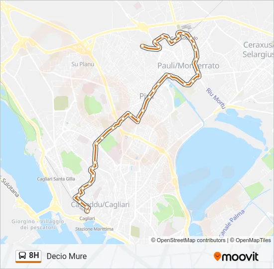 8H Bus Line Map