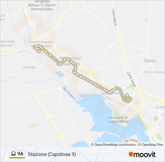 9A bus Line Map