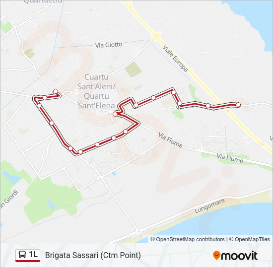 1L Bus Line Map